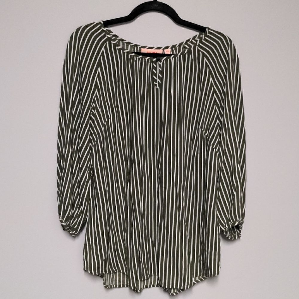 EVRI Striped Long Sleeve Blouse